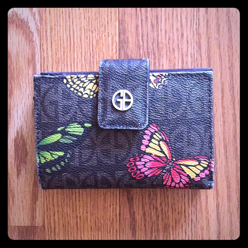 Giani Bernini brown butterfly bi-fold wallet
